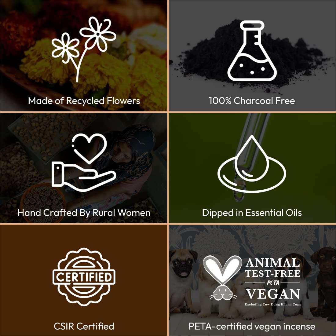 Nirmalaya 100% Natural Mysore Sandalwood Dhoop Sticks for Pooja 40 Sticks | Bamboo Less Dhoop Sticks for Home/Office | Dhup for